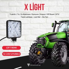 C9 Xlight Kare 10.5cm Traktör Beyaz Sis Farı ve Çalışması Lambası 1 Adet