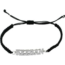 Aykat İsimli Gümüş İpli Bileklik Kişiye Özel Bayan İsimli Künye Model Genç Bilezik ISM-11