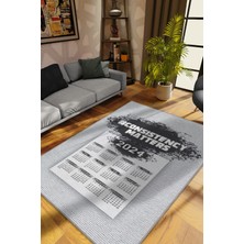 Homshtag Yeni Yılda Devamlılık Siyah Beyaz Renk Yeni Yıl Parti Halısı Yılbaşı Temalı Hediyelik Halı