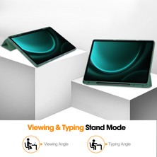 Shin-Wo Samsung Galaxy Tab S9 Fe Plus Folio Kılıf Çok Açılı Standlı Ince Hafif Koruyucu Kapak (Yurt Dışından)