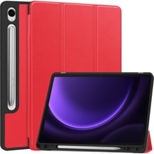 Shin-Wo Samsung Galaxy Tab S9 Fe Folio Kılıf Çok Açılı Standlı Ince Hafif Koruyucu Kapak (Yurt Dışından)