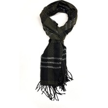 Kravatkolik Siyah - Yeşil Ekose Desen Erkek Kaşkol K560