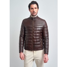 Pierre Cardin Erkek Bordo Biker Hakiki Deri Mont