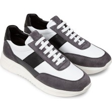 Deery Deri Gri Erkek Sneaker Ayakkabı - 01963Mgrıe01