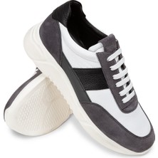 Deery Deri Gri Erkek Sneaker Ayakkabı - 01963Mgrıe01