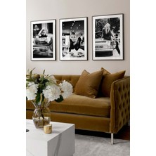 Artavessa 3 Parça Ahşap Çerçeve Görünümlü Mdf Tablo Seti