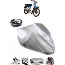 Honda C 90 Arka Çanta Uyumlu Motosiklet Brandası Lüx Kalite Kalın Yüksek Kalite