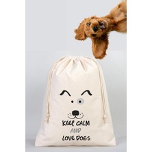 Feza Bagg Store Köpek Eşya ve Mama Düzenleyici Torba - Organizer Keep Calm And Love Dogs Baskılı