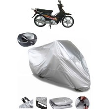 Mondial 100 Ukh Arka Çanta Uyumlu Motosiklet Brandası Lüx Kalite Kalın Yüksek Kalite