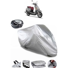 Kymco Like 125 Arka Çanta Uyumlu Motosiklet Brandası Lüx Kalite Kalın Yüksek Kalite