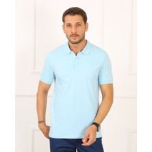 Uomo Park 2127-1 Yaka Baskılı Regular Fıt Erkek T-Shırt