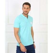 Uomo Park 2127-1 Yaka Baskılı Regular Fıt Erkek T-Shırt