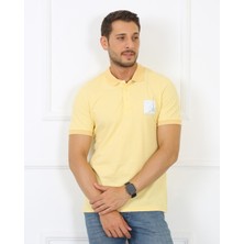 Uomo Park 2127-1 Yaka Baskılı Regular Fıt Erkek T-Shırt
