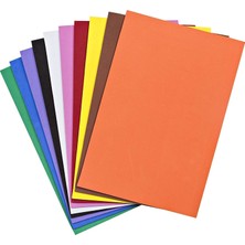 A4 Eva Kendinden Yapışkanlı 10LU Paket Karışık Renk Düz