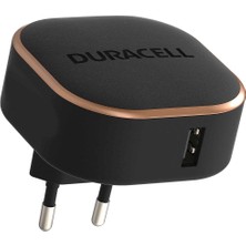 Duracell 12W Telefon / Tablet Şarj Başlığı 1xusb 5V/2.4A - Siyah