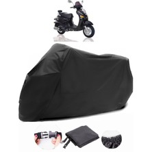 Kanuni Classic 125 Siyah Motosiklet Branda Su Geçirmez Dayanıklı Kumaş