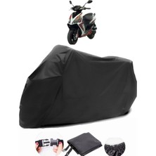 Sym Jet Sport x Siyah Motosiklet Branda Su Geçirmez Dayanıklı Kumaş