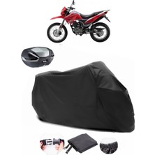 Autoen Arora Ar 200 Gy Cross Siyah Arka Çanta Uyumlu Motosiklet Branda Su Geçirmez Dayanıklı Kumaş