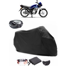 Honda Cb 125 Ace Siyah Arka Çanta Uyumlu Motosiklet Branda Su Geçirmez Dayanıklı Kumaş