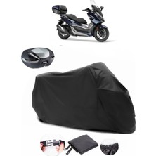 Honda NSS250 Forza Siyah Arka Çanta Uyumlu Motosiklet Branda Su Geçirmez Dayanıklı Kumaş