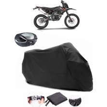 Asya Rx 250 Cross Siyah Arka Çanta Uyumlu Motosiklet Branda Su Geçirmez Dayanıklı Kumaş