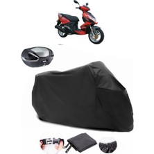 Lifan LF125T-26 Siyah Arka Çanta Uyumlu Motosiklet Branda Su Geçirmez Dayanıklı Kumaş