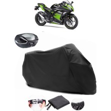 Kawasaki Ninja 300 Siyah Arka Çanta Uyumlu Motosiklet Branda Su Geçirmez Dayanıklı Kumaş