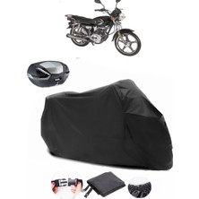 Bisan Toprak Wrc 100 Siyah Arka Çanta Uyumlu Motosiklet Branda Su Geçirmez Dayanıklı Kumaş
