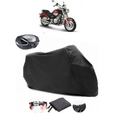 Kanuni Tiger 250 Siyah Arka Çanta Uyumlu Motosiklet Branda Su Geçirmez Dayanıklı Kumaş