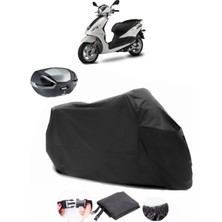 Piaggio Fly 150 Siyah Arka Çanta Uyumlu Motosiklet Branda Su Geçirmez Dayanıklı Kumaş