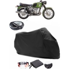 Bmw R 60-7 Siyah Arka Çanta Uyumlu Motosiklet Branda Su Geçirmez Dayanıklı Kumaş