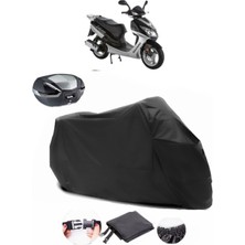 Salcano Nova  Siyah Arka Çanta Uyumlu Motosiklet Branda Su Geçirmez Dayanıklı Kumaş