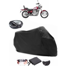 Keeway Super Shadow 250 Siyah Arka Çanta Uyumlu Motosiklet Branda Su Geçirmez Dayanıklı Kumaş
