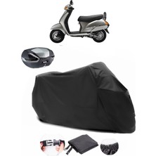 Honda Activa 100 Siyah Arka Çanta Uyumlu Motosiklet Branda Su Geçirmez Dayanıklı Kumaş
