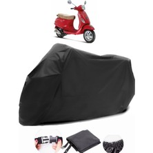 Vespa Lx 125 3V I.e Siyah Motosiklet Branda Su Geçirmez Dayanıklı Kumaş