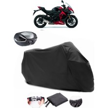 Suzuki Gsx 1000 Fa Siyah Arka Çanta Uyumlu Motosiklet Branda Su Geçirmez Dayanıklı Kumaş