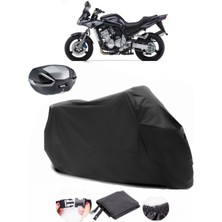 Autoen Yamaha FZS1000 Siyah Arka Çanta Uyumlu Motosiklet Branda Su Geçirmez Dayanıklı Kumaş