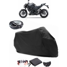 Autoen Kawasaki Z 800 E Siyah Arka Çanta Uyumlu Motosiklet Branda Su Geçirmez Dayanıklı Kumaş