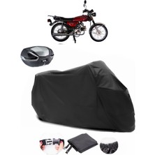 Autoen Mondial 100 Ugk Siyah Arka Çanta Uyumlu Motosiklet Branda Su Geçirmez Dayanıklı Kumaş