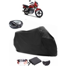 Kuba KH125-12D Siyah Arka Çanta Uyumlu Motosiklet Branda Su Geçirmez Dayanıklı Kumaş