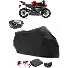 Yamaha Yzf R125 Siyah Arka Çanta Uyumlu Motosiklet Branda Su Geçirmez Dayanıklı Kumaş