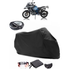Bmw R 1200 Gs Siyah Arka Çanta Uyumlu Motosiklet Branda Su Geçirmez Dayanıklı Kumaş