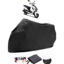 Rks Pesaro 125 Siyah Motosiklet Branda Su Geçirmez Dayanıklı Kumaş