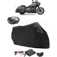 Victory Cross Country Siyah Arka Çanta Uyumlu Motosiklet Branda Su Geçirmez Dayanıklı Kumaş