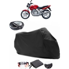 Honda Cbx 250 Twister Siyah Arka Çanta Uyumlu Motosiklet Branda Su Geçirmez Dayanıklı Kumaş