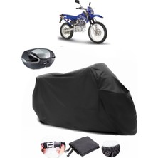 Kanuni Cross 250 Siyah Arka Çanta Uyumlu Motosiklet Branda Su Geçirmez Dayanıklı Kumaş