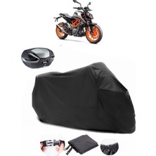 Ktm 390 Duke Siyah Arka Çanta Uyumlu Motosiklet Branda Su Geçirmez Dayanıklı Kumaş