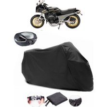 Autoen Kawasaki Gpz 900 R Siyah Arka Çanta Uyumlu Motosiklet Branda Su Geçirmez Dayanıklı Kumaş