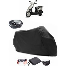 Kuba Cargo Siyah Arka Çanta Uyumlu Motosiklet Branda Su Geçirmez Dayanıklı Kumaş