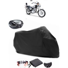 Kuba KB150-25 Max Siyah Arka Çanta Uyumlu Motosiklet Branda Su Geçirmez Dayanıklı Kumaş